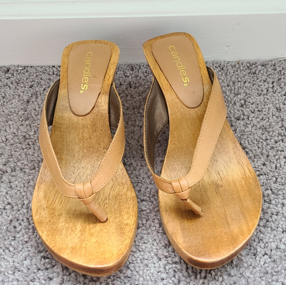 Candies Vintage Wooden Sandals